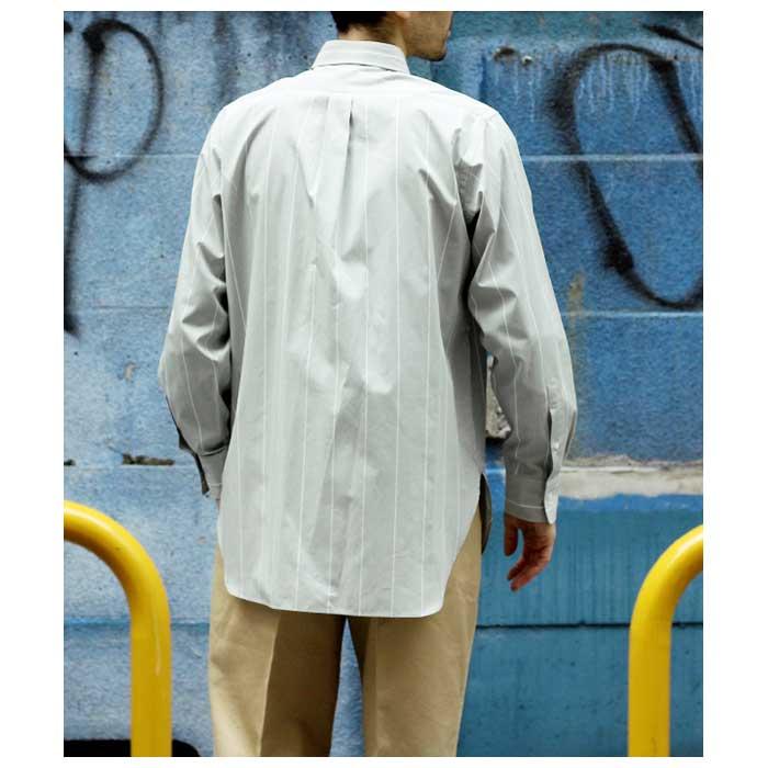 Scye SCYE サイ コットンポプリン ストライプ シャツ STRIPED COTTON 