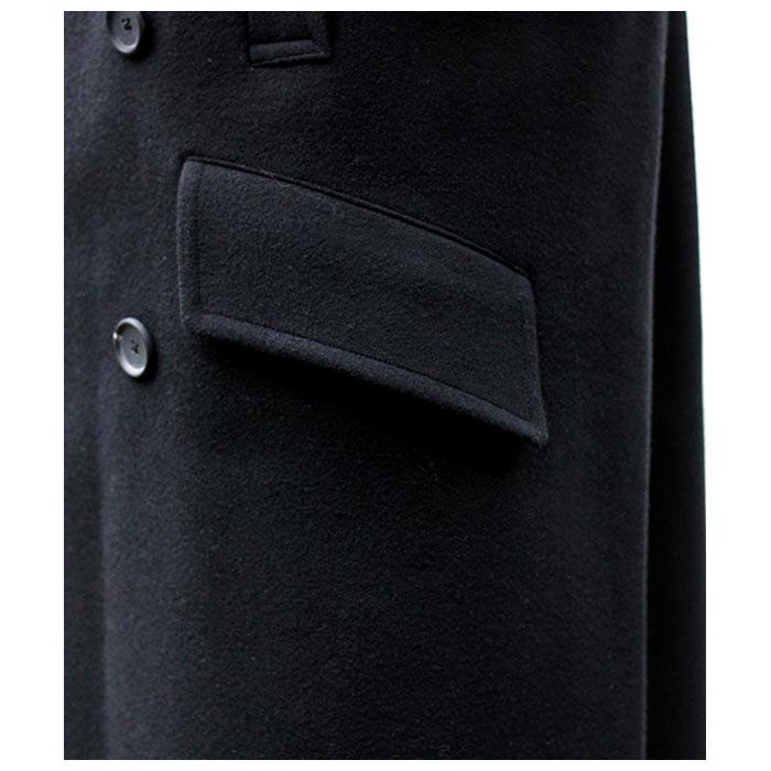 Scye（サイ） ウールメルトン ダブル オーバーコート ロング