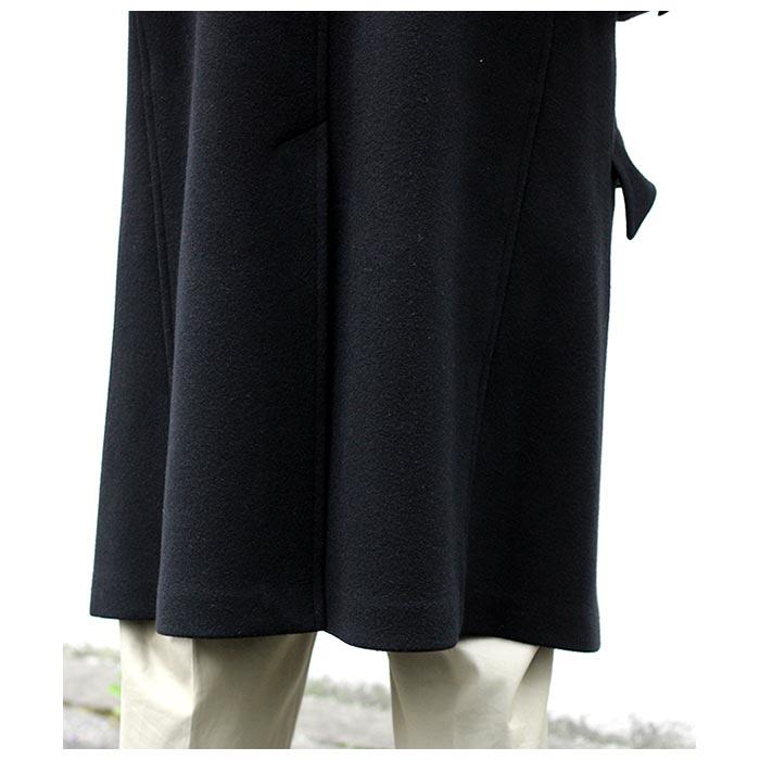 Scye（サイ） ウールメルトン ダブル オーバーコート ロング