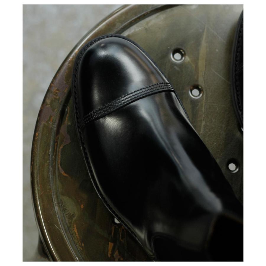 サンダース SANDERS サイドゴアブーツ チェルシー ブーツ シューズ 靴 キャップトゥ ブラック MILITARY CAP TOE CHELSEA (1140-BLACK)の画像