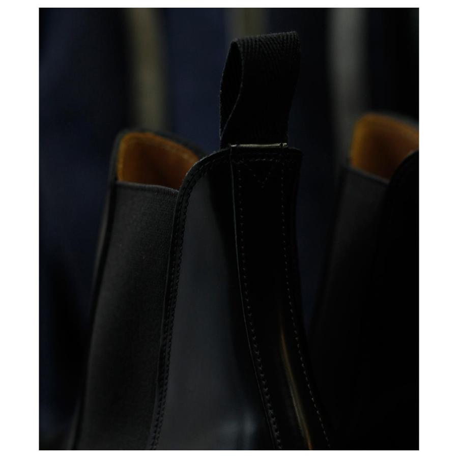 サンダース SANDERS サイドゴアブーツ チェルシー ブーツ シューズ 靴 キャップトゥ ブラック MILITARY CAP TOE CHELSEA (1140-BLACK)の画像