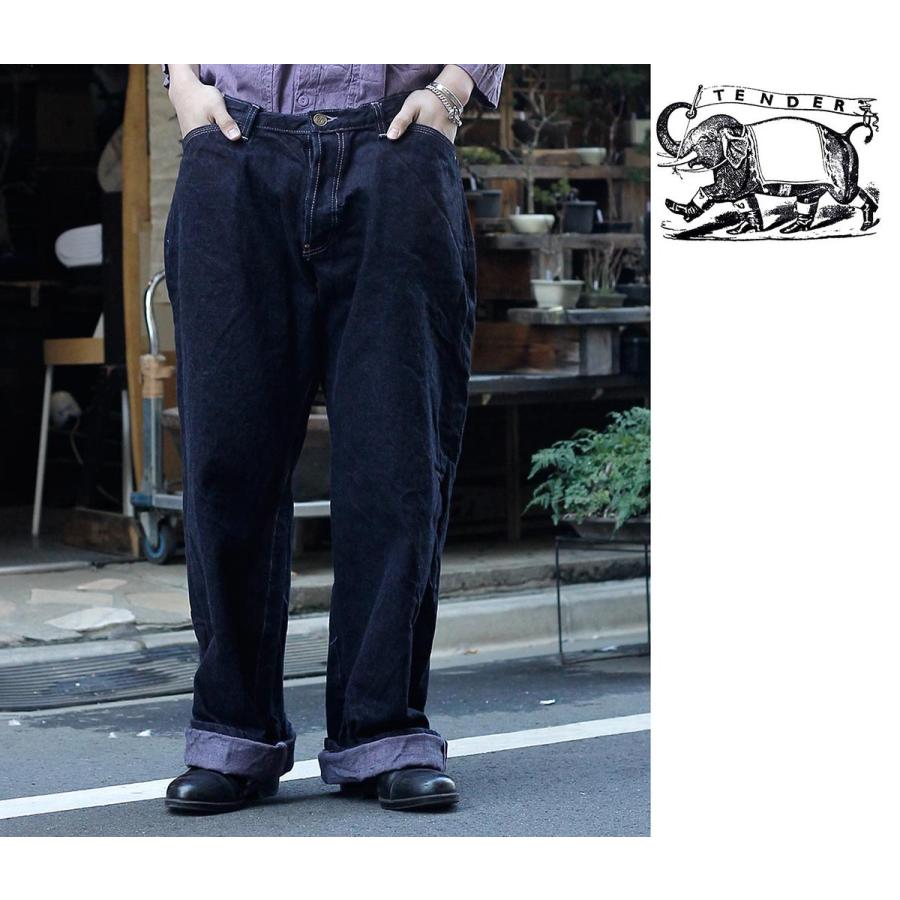 Tender Co. パンツ タイプ128 ログウッド染め テンダー TENDER Co. イギリス製 パープル ログウッド染 極ワイド
