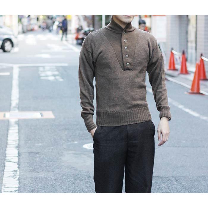 デッドストック DEADSTOCK アメリカ製 80's U.S ARMY ウール100% プルオーバー 5ボタンセーター (1980-US-5BUTTON-SWEATER) | VINTAGE | 01