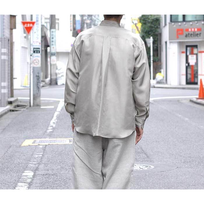 HERILL ヘリル シルクシャツ パラシュートシルククロス ベージュ PARACHUTE SILK CLOTH SHIRT (20-050-8040-11)｜andpheb｜13