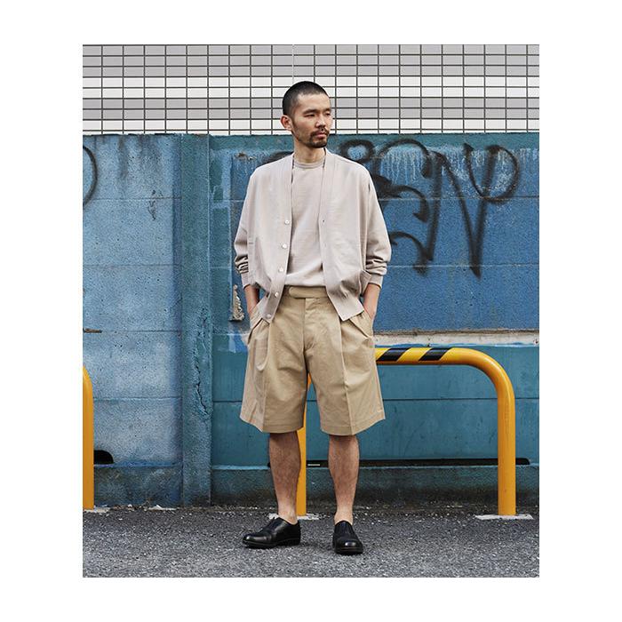 HERILL ヘリル ヘリルベージュ ソフトツイスト オーガニックチノ Scye HERILL ヘリル チノショーツ ショートパンツ ソフト