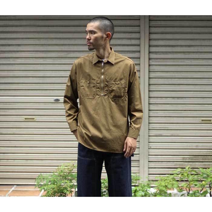 HACHYARDS オリーブ ハーフジップシャツ HACHYARDS オリーブ ハーフ