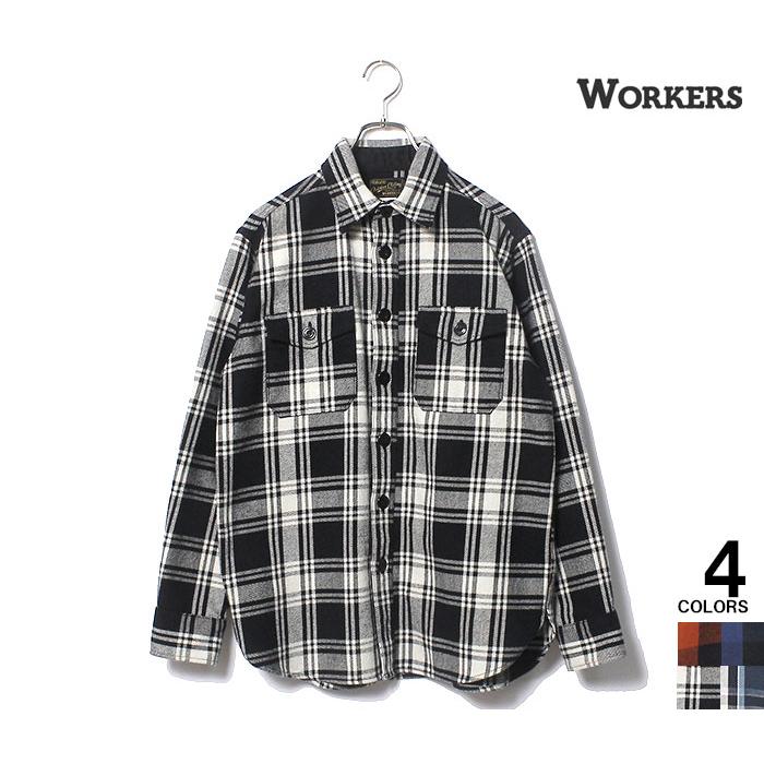 ワーカーズ WORKERS ネルシャツ フランネル アウトドアシャツ Flannel