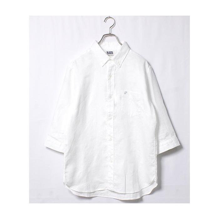 ポイント15倍 フェローズ PHERROW'S フレンチリネン 7分袖 ボタンダウンシャツ 3/4 SLEEVE BUTTON DOWN SHIRTS (22SP7BD1) 22S