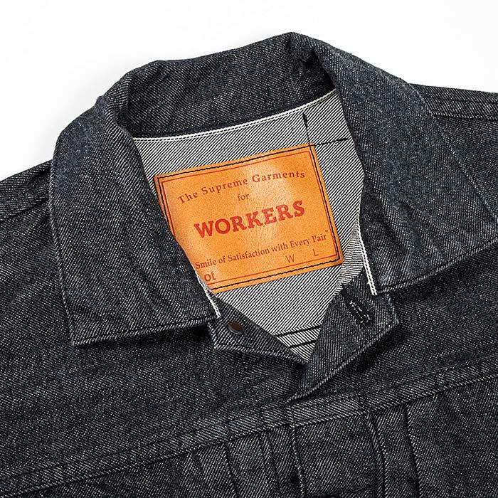 ワーカーズ WORKERS 13.75oz ブラックデニム ジャケット 1st