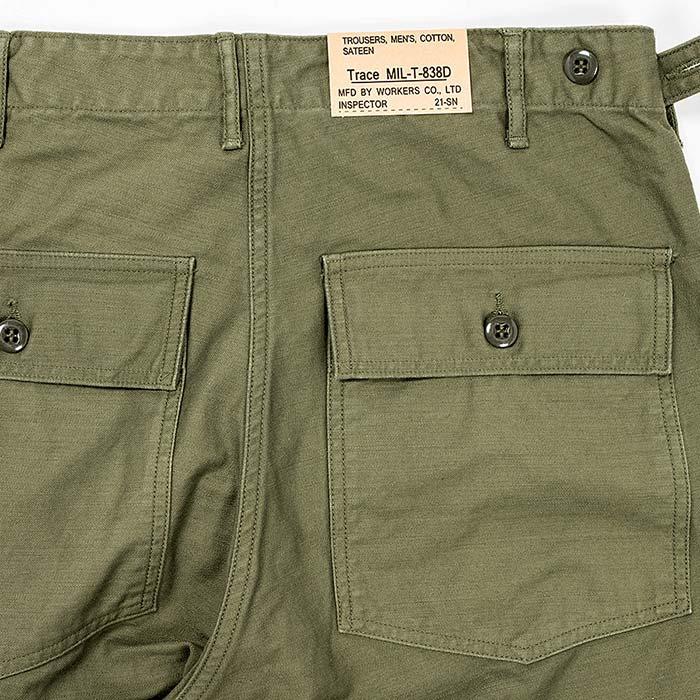 ワーカーズ WORKERS OD バックサテン ベイカーパンツ FOB FACTORY エフオービーファクトリー バックサテン ベイカー