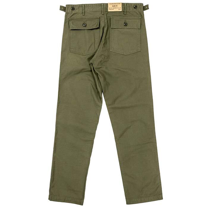 ワーカーズ WORKERS OD バックサテン スリム ベイカーパンツ