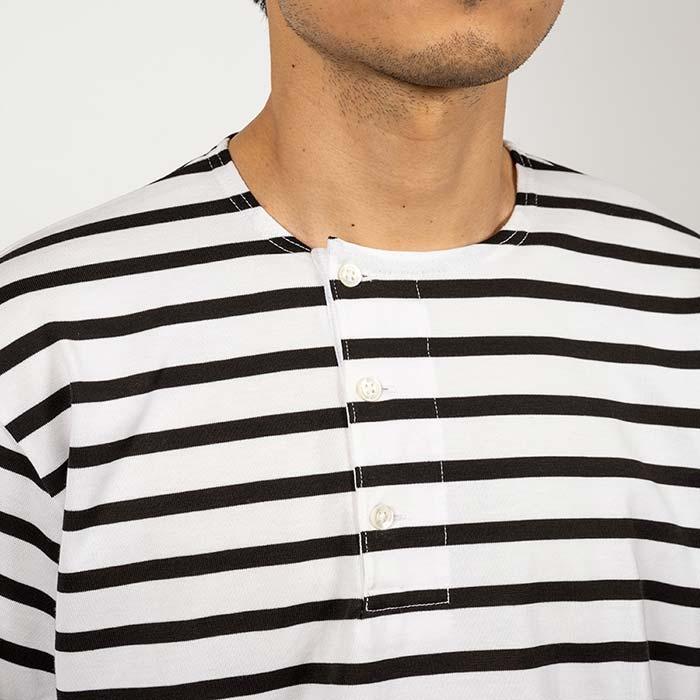 ワーカーズ WORKERS ボーダー ヘンリーネック ロンT バスクシャツ