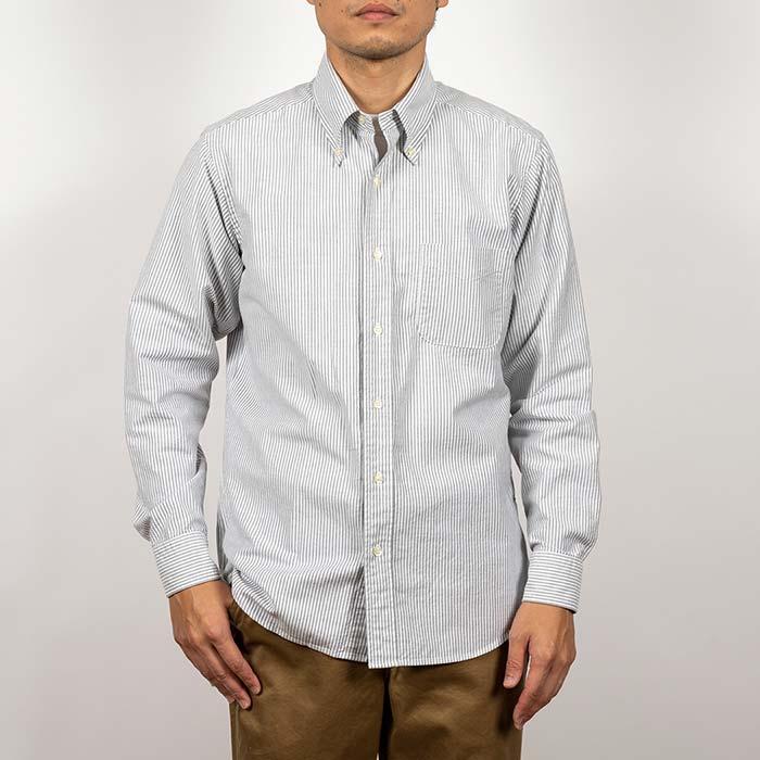 ワーカーズ WORKERS プレーン ストライプ モディファイド ボタンダウン