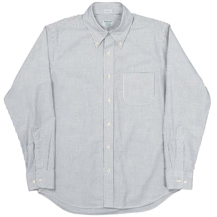 ワーカーズ WORKERS プレーン ストライプ モディファイド ボタン