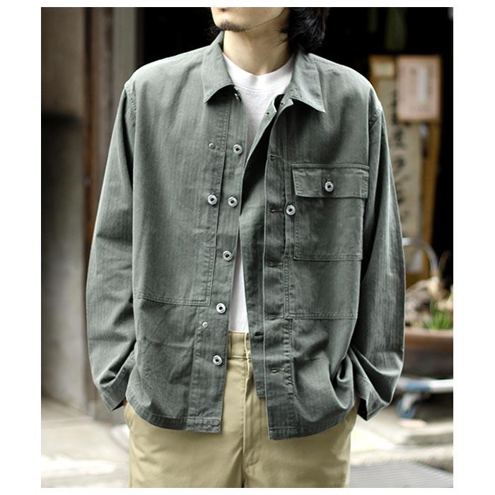 AMOMENTO ヘリンボーン クロップドジャケット アプレッセ A.PRESSE M-44 ヘリンボーン ジャケット HBT Jacket
