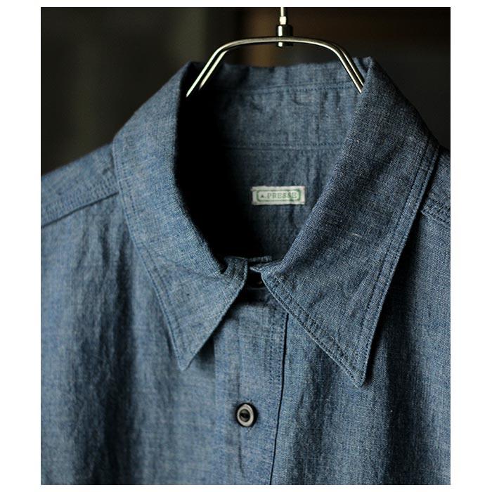 アプレッセ A.PRESSE BB ウォッシュド シャンブレーシャツ Washed