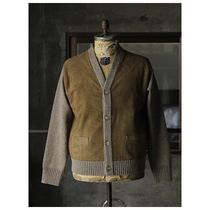 アプレッセ A.PRESSE カシミヤ スウェード コンビネーション アプレッセ A.PRESSE カシミヤ スウェード コンビネーション