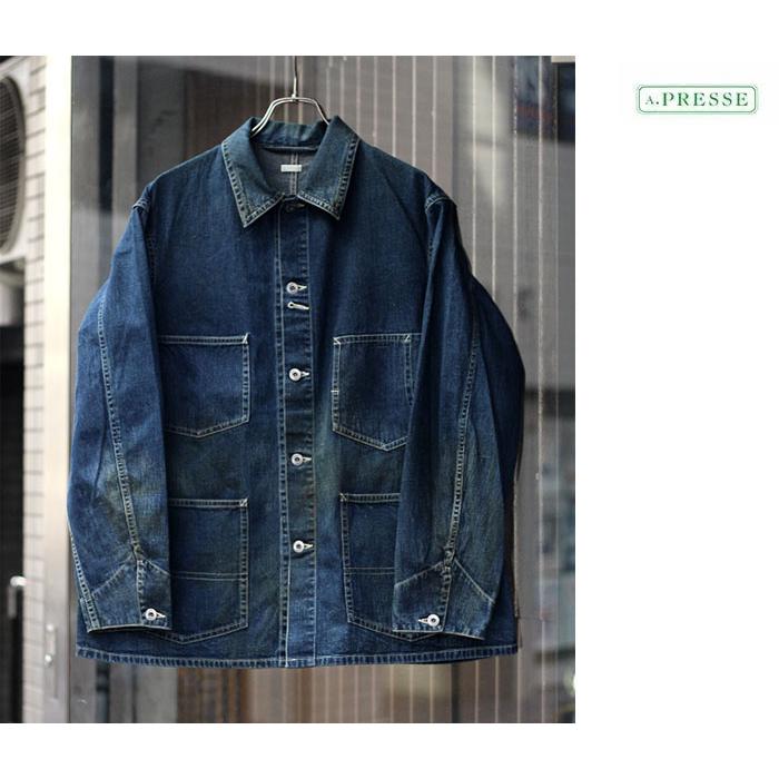 アプレッセ A.PRESSE デニム カバーオール ジャケット (23SAP-01 アプレッセ A.PRESSE デニム カバーオール ジャケット (23SAP-01