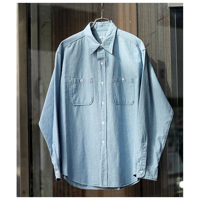 A.PRESSE アプレッセ ウォッシュド シャンブレーシャツ　サイズ２ A.PRESSE Washed Chambray Shirt アプレッセ ウォッシュド