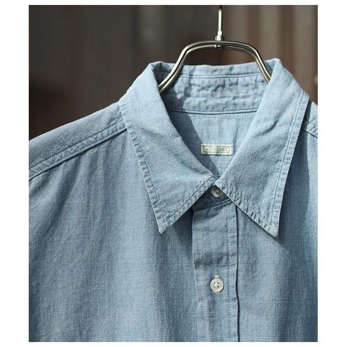 アプレッセ A.PRESSE ウォッシュド シャンブレー シャツ (23SAP-02-01H
