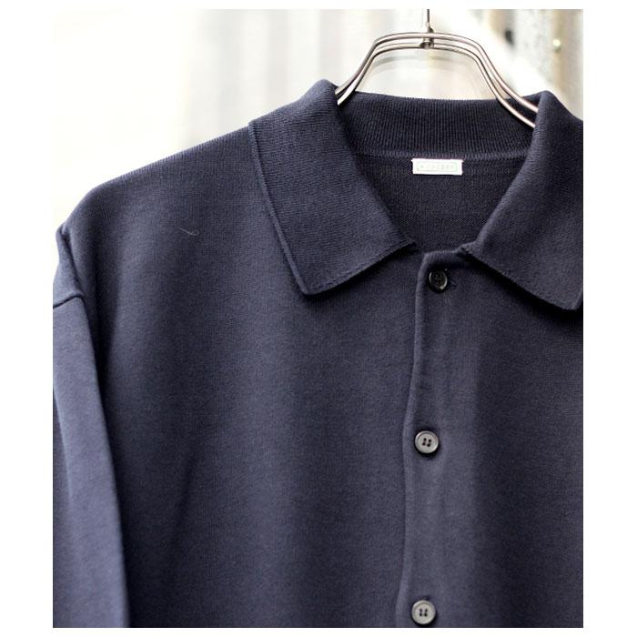 アプレッセ A.PRESSE コットン ニット ポロカーディガン Cotton アプレッセ A.PRESSE コットン ニット ポロカーディガン Cotton