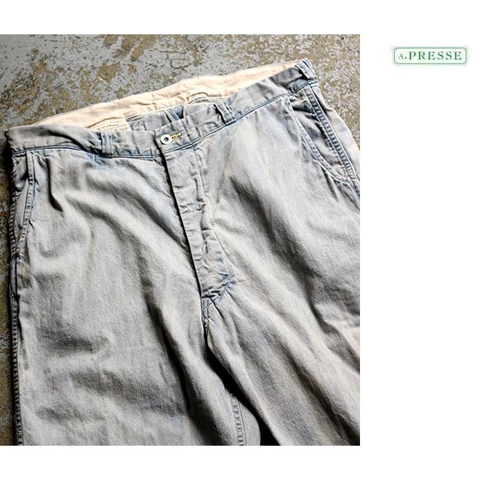 アプレッセ 23ss ヴィンテージ加工 デニム パンツ 23SAP-04-12M A.PRESSE - アプレッセ23SS Vintage Prisoner Denim Trousers