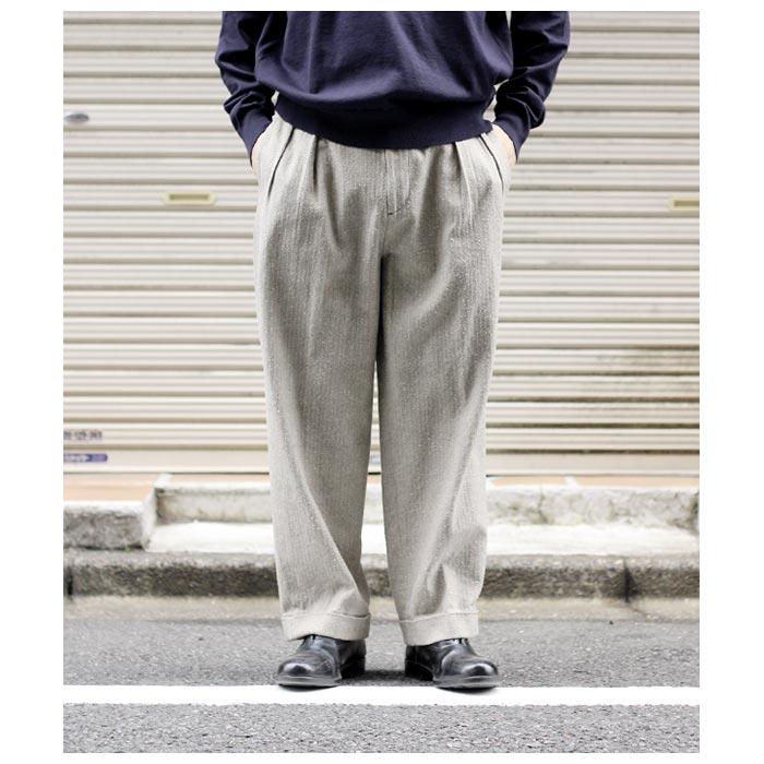 パンツ a.presse 23SS Herringbone Trousers A.PRESSE - アプレッセ23SSパンツ Herringbone Trousers (23SAP