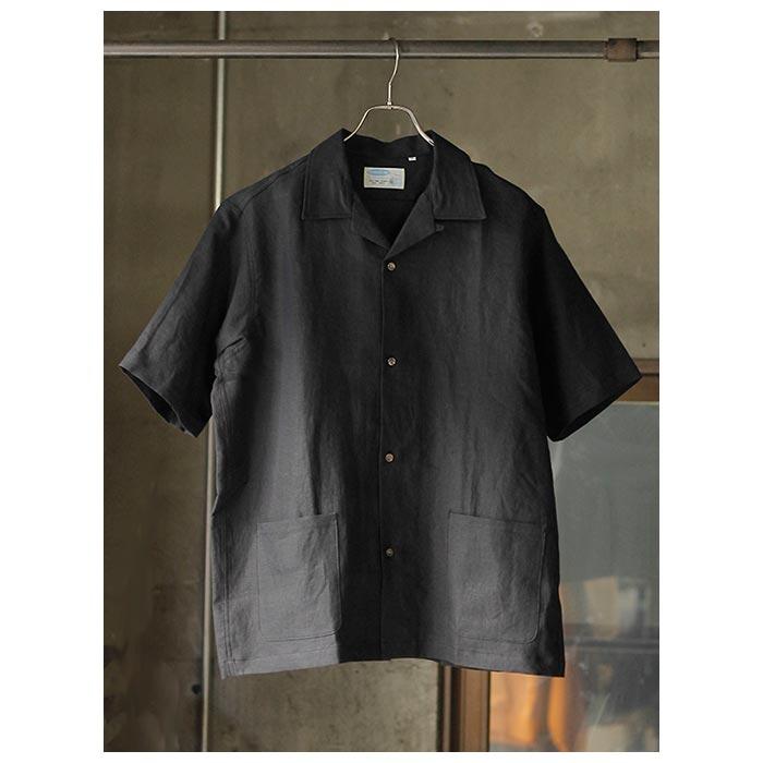 ワーカーズ WORKERS 半袖リネン オープンカラーシャツ (2403-OPCL-SS-L