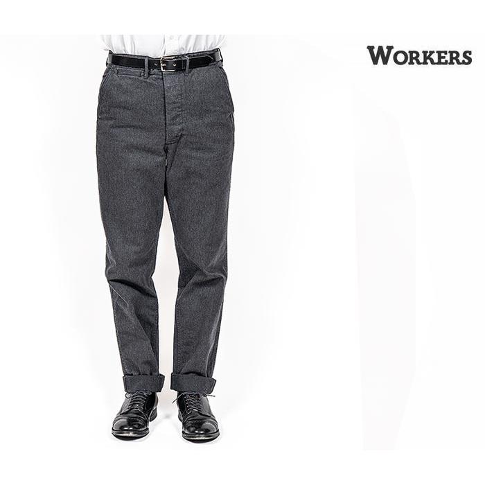 ワーカーズ WORKERS オフィサートラウザー スリムフィット コットン