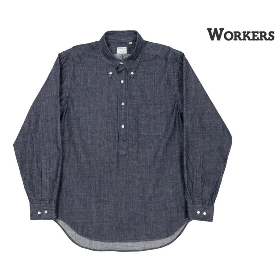 ワーカーズ WORKERS プルオーバーボタンダウンシャツ 7.5オンスデニム