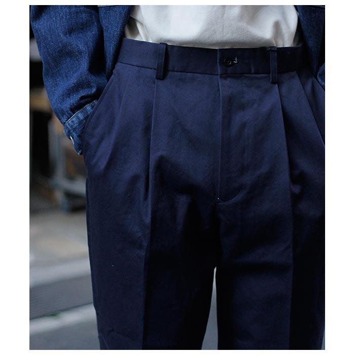 SCYE BASICS サンホアキン コットン テーパード プリーツ トラウザー SCYE BASICS サイ ベーシックス サンホアキン綿 2プリーツ