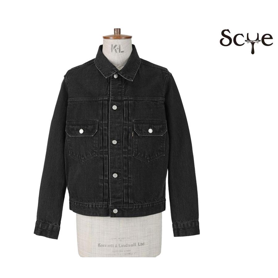 stein ブラックデニムジャケット stein(シュタイン)/CHEMICAL BLEACHED DENIM SHORT ZIP JACKET/BLACK