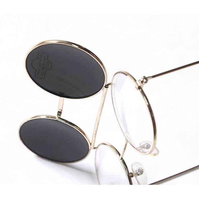 デッドストック DEADSTOCK サングラス フリップ スモーク 80年代 丸メガネ 眼鏡 (80S-FLIP-ROUND-SUNGLASS) |  | 08
