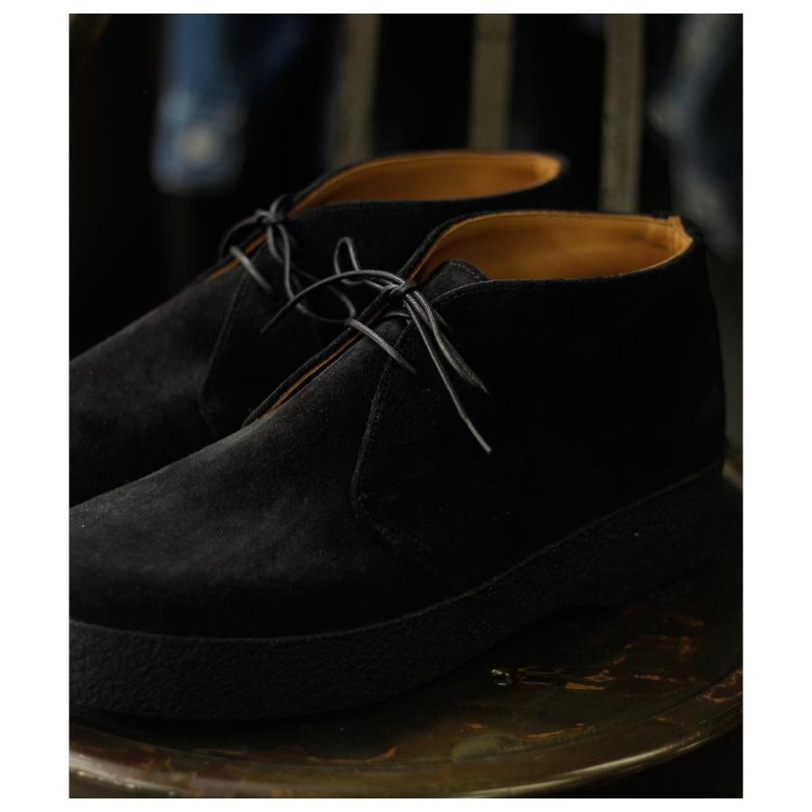 SANDERS MUD GUARD レザーシューズ スウェードブラック SANDERS（サンダース） ブリット チャッカ (9877-BLACK) : アンド