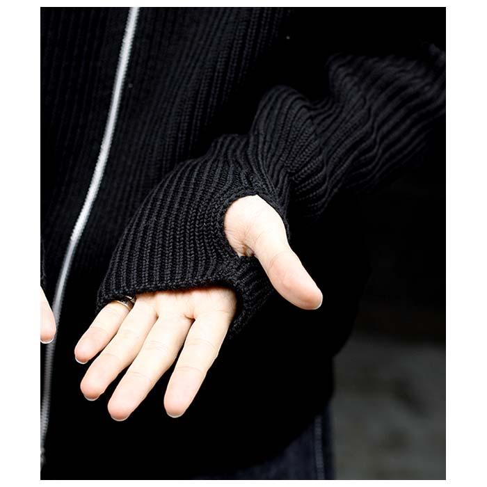 Andersen-Andersen ブラック ドライバーズニット アンデルセンアンデルセン ANDERSEN-ANDERSEN ドライバーズニット ポケ