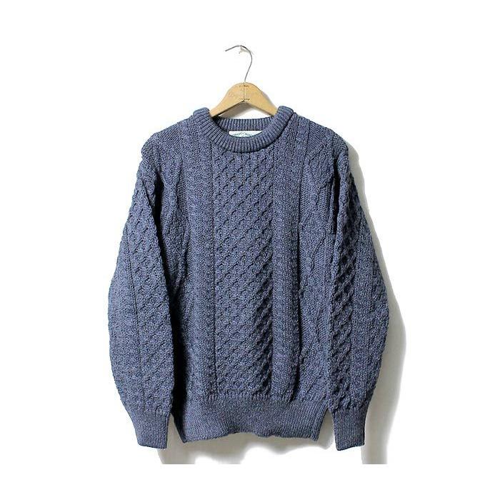 アランペイン ALL WOOL アランニット セーター 英国製 フィッシャーマン アランクラフト Aran Crafts Ireland ニット アランセーター