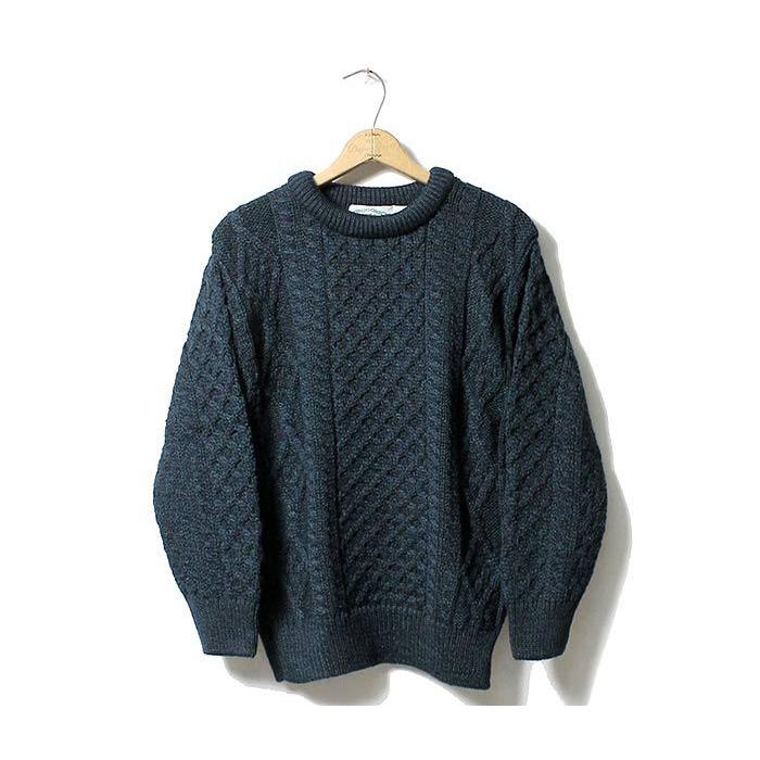 アランクラフト フィッシャーマンセーター ブラックウォッチ サイズS アランクラフト Aran Crafts Ireland ニット アランセーター