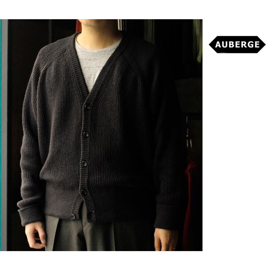 オーベルジュ AUBERGE シルク Vネック カーディガン 