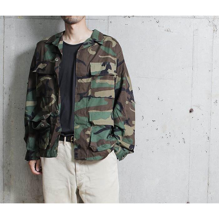 デッドストック DEADSTOCK アメリカ製 1980s アメリカ軍 ウッドランド BDU コンバットジャケット リップストップ (BDU-RIP-WOOD) | 聖林公司 | 02