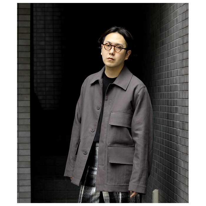 STUDIO NICHOLSON スタジオニコルソン ダブルコットン チョアジャケット カバーオール DOUBLE COTTON JACKET-CHORE JACKET (GUS-SMN-880)｜andpheb｜04