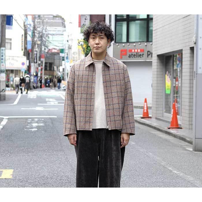 絶品】 INTERIM フランネルハリントンジャケットブルゾン