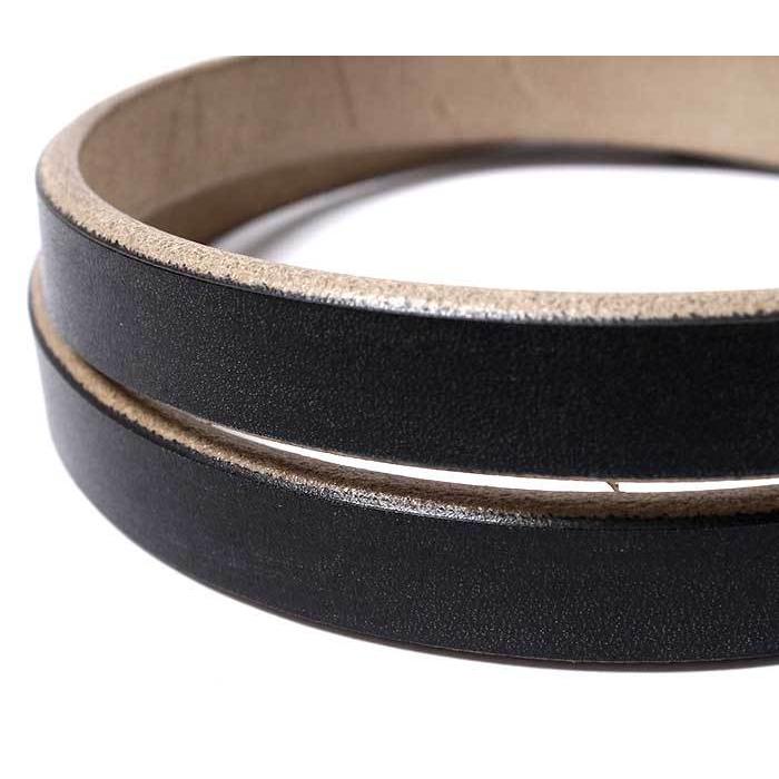 【美品/完売品】インテリム オークバーク レザーベルト 20mm 黒 2 INTERIM - 20mm OAK BARK LEATHER BELT | BLACK | ベルト | 幅2.0cm