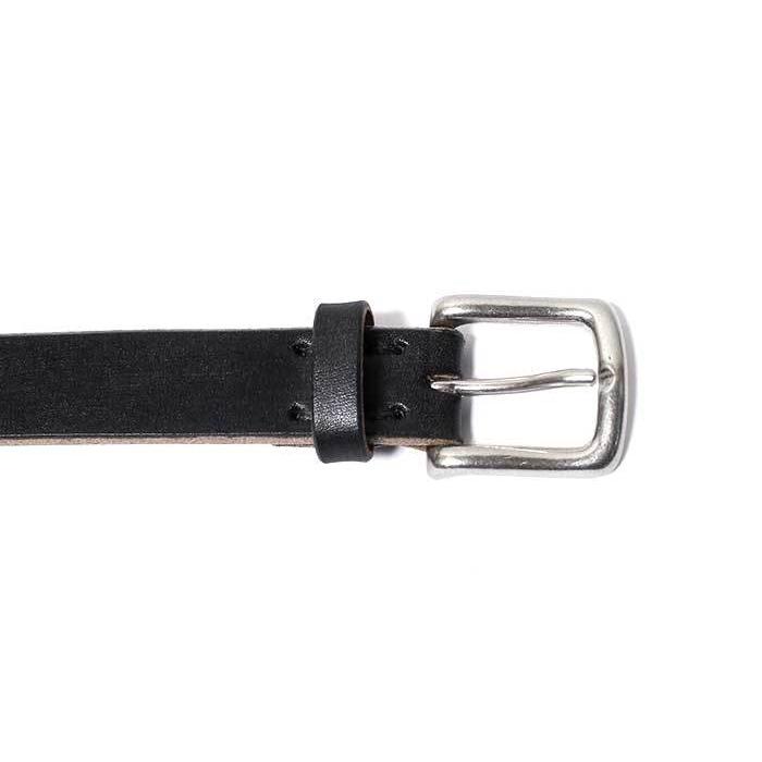 INTERIM インテリム　オークバークレザーベルト　25mm INTÉRIM/インテリム】25mm OAK BARK LEATHER BELT - BLACK