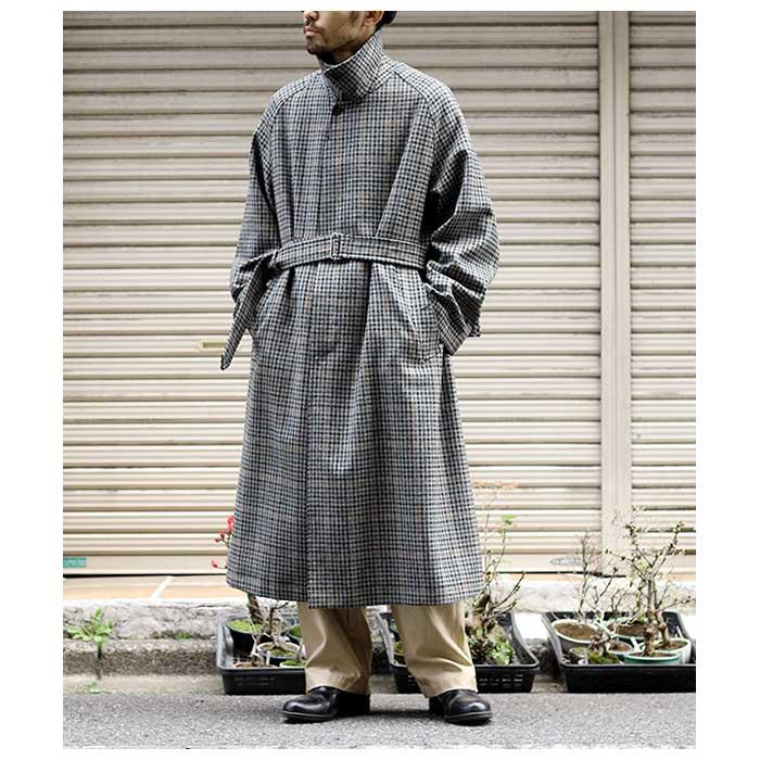 INTERIM インテリム TWEED BELTED OVER COAT INTERIM インテリム TWEED BELTED OVER COAT