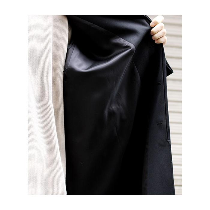 インテリム INTERIM HYPER BIG ウールギャバジン PURE BLACK WOOL