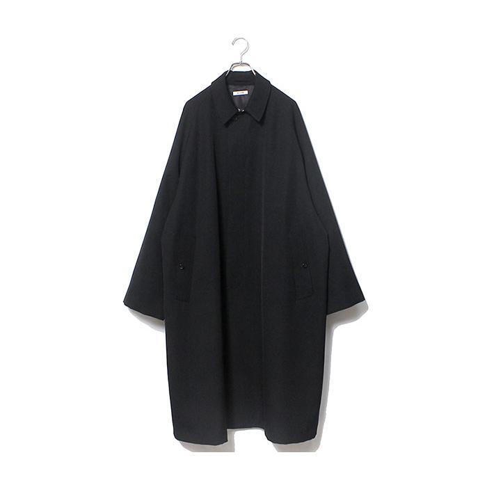 インテリム INTERIM ウールギャバジン PURE BLACK WOOL GABERDINE