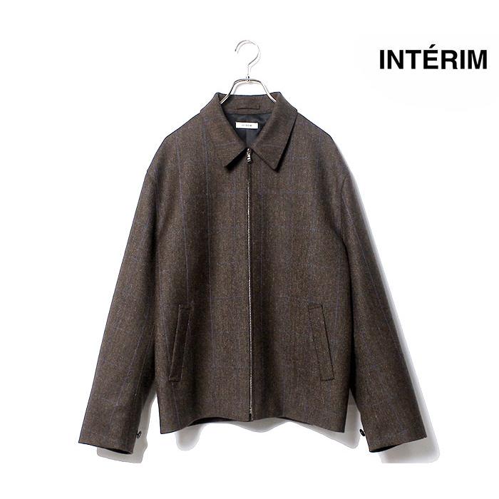 INTERIM ハリントンジャケット INTERIM(インテリム) - PURE BLACK WOOL HARRINGTON JACKET – Area