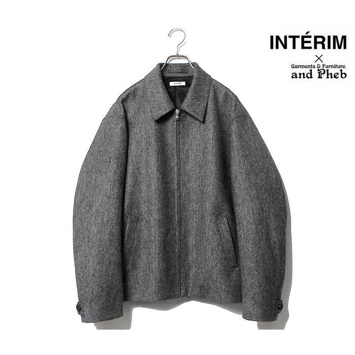 お歳暮 人気 インテリム ヘリンボーンツイード 別注 アンドフェブ INTERIM ジャケット・アウター