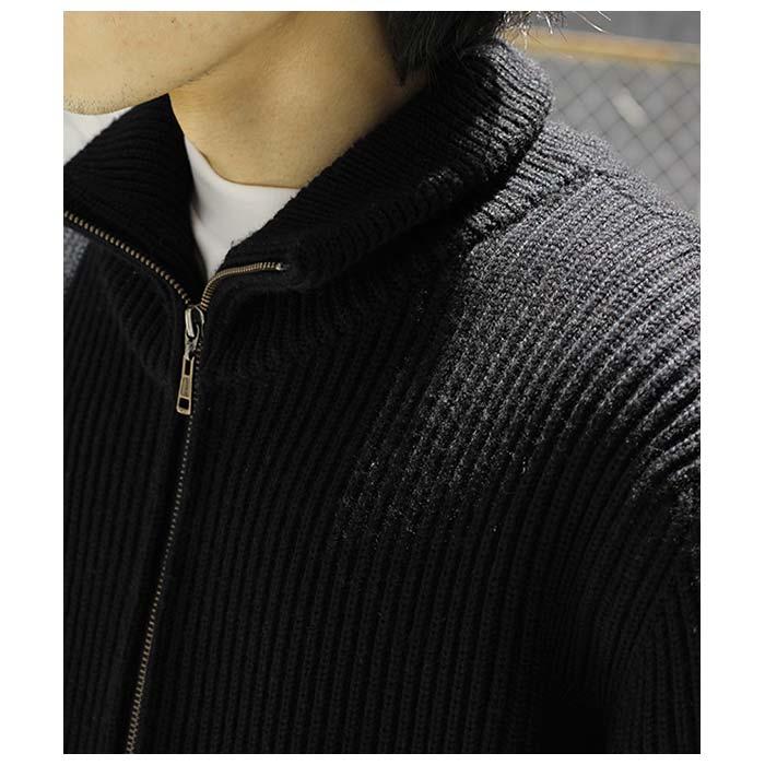 インテリム INTERIM ドライバーズニット ジップニット HAND FRAMED 