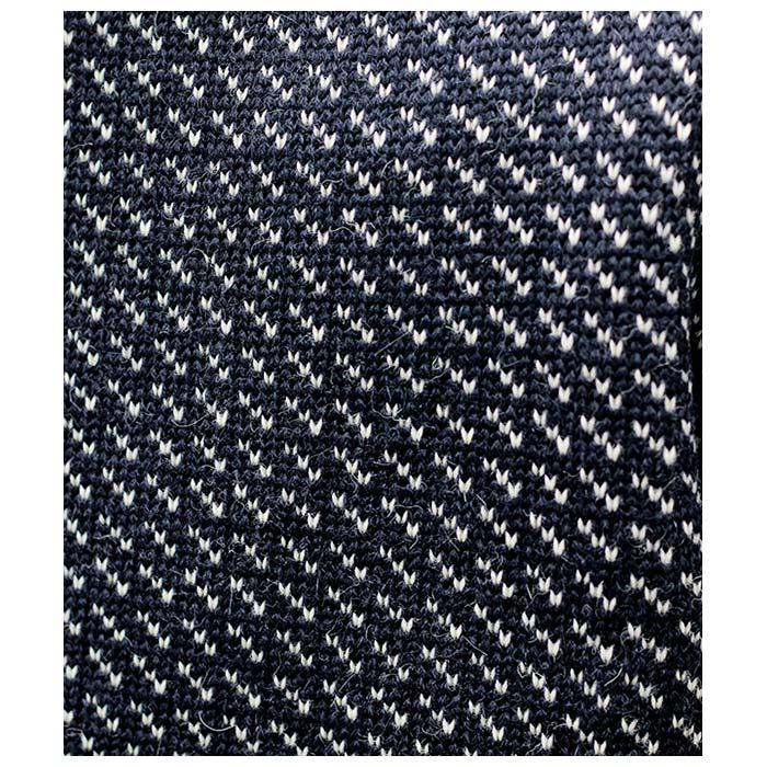 インテリム INTERIM バーズアイ ニット セーター ネイビー